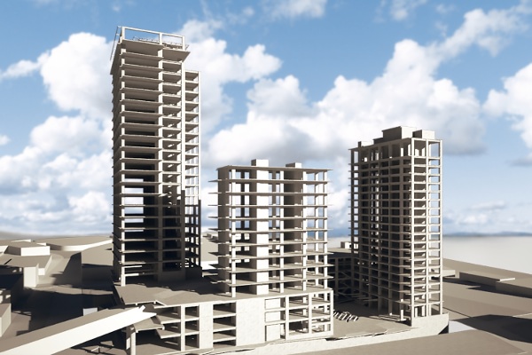 Structural design of "Millennium Plaza"